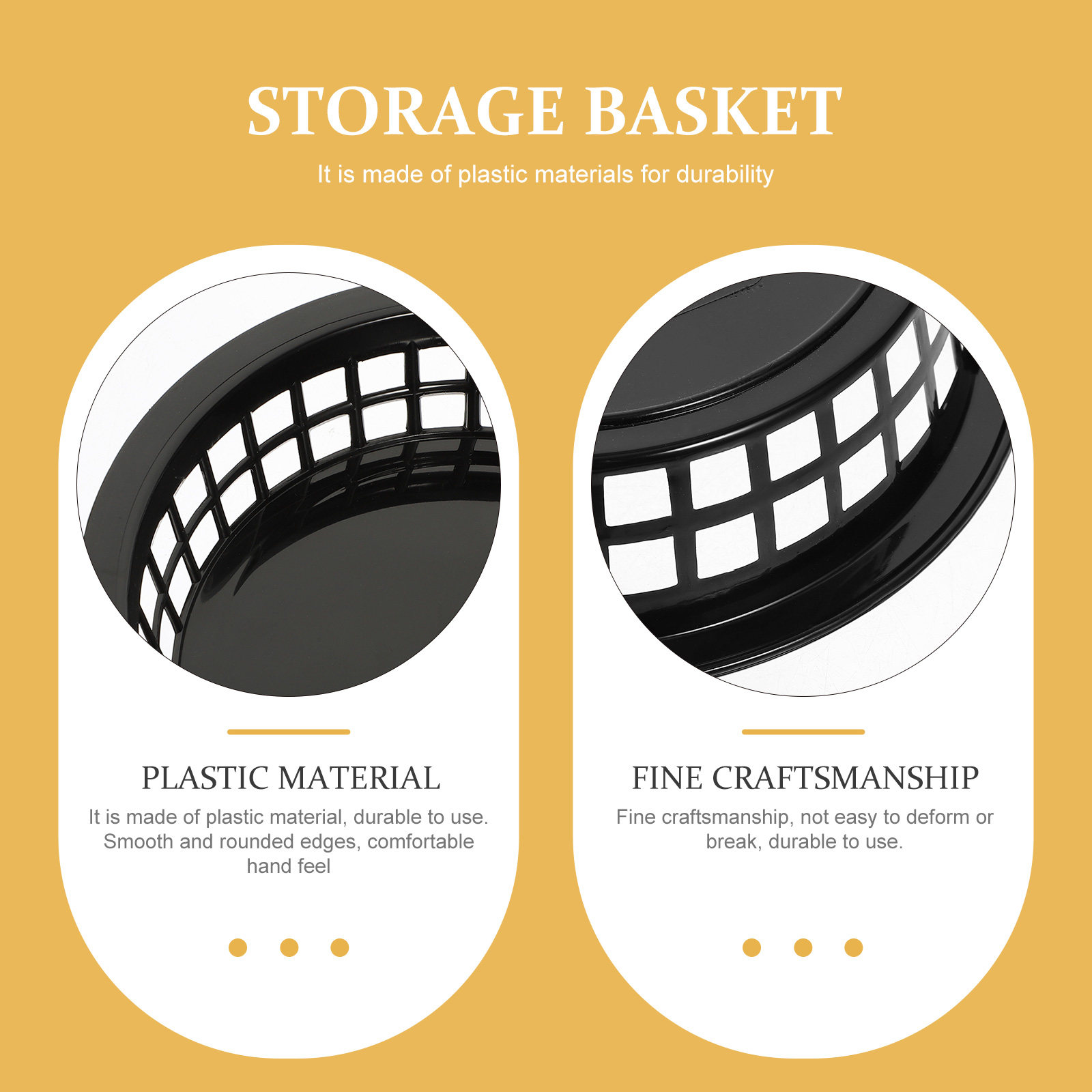 Food Snacks Basket - 6Pcs 감자 튀김 바구니 플라스틱 식품