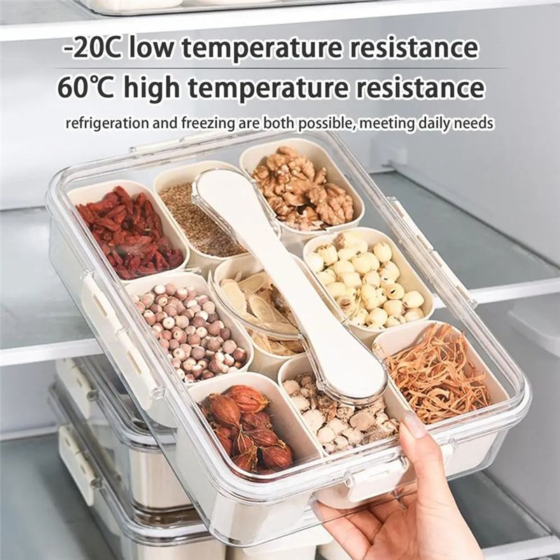 9칸 분리형 서빙 트레이(뚜껑 포함) 휴대용 스낵 박스 - Food Snacks Box 리뷰 및 가격