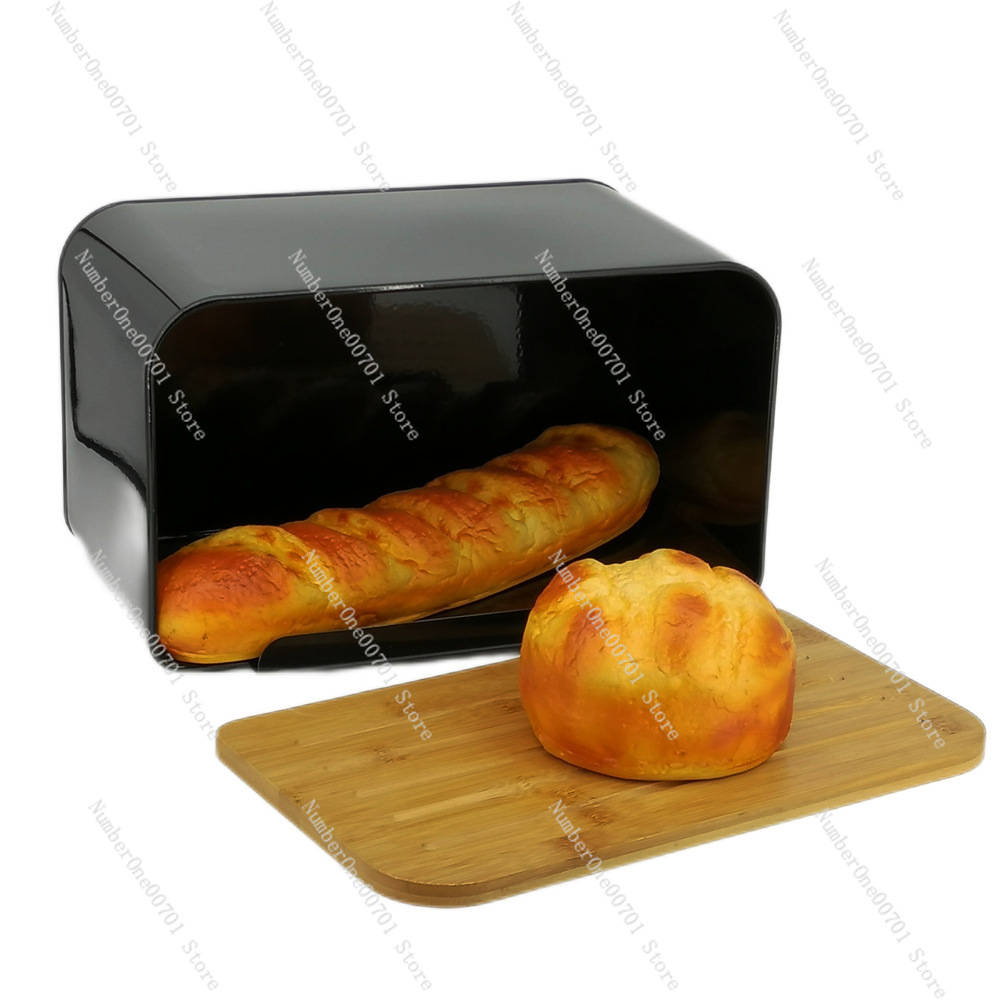 대나무 뚜껑이 있는 주방 빵 보관함, 스테인리스 스틸  - Food Snacks Box 리뷰 및 가격