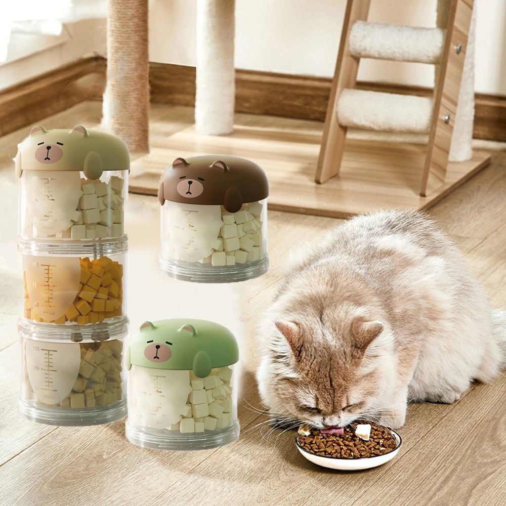 실용적인 플라스틱 다층 고양이 사료 상자 방습 귀여운  - Food Snacks Box 리뷰 및 가격