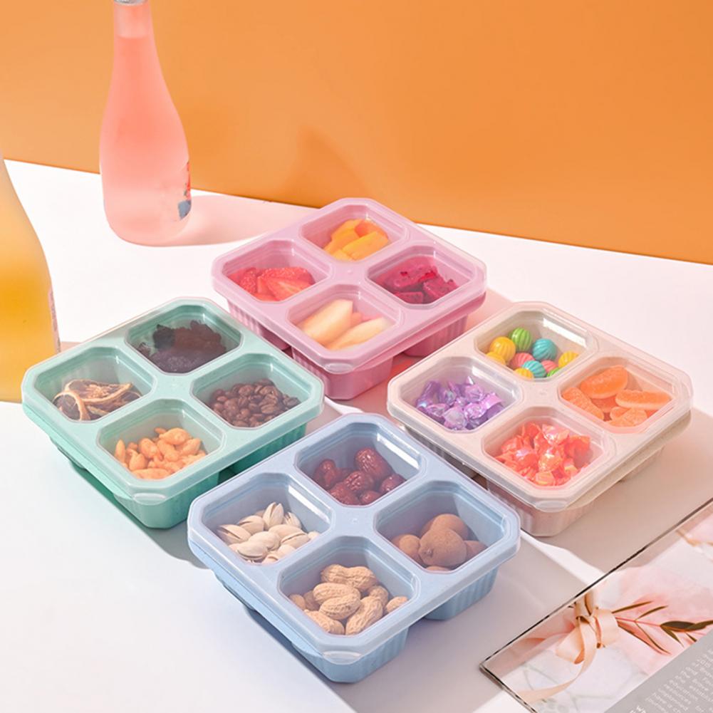 스낵 수납함 4개 세트, 4칸 스낵 박스, 재사용 가능 - Food Prep Snacks 리뷰 및 가격