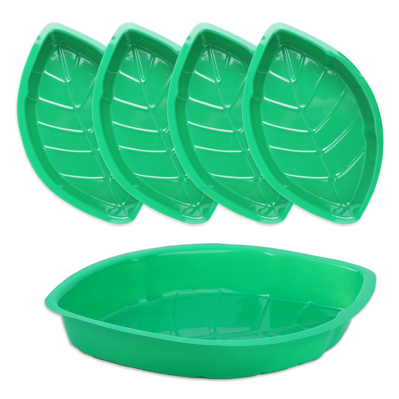 6Pcs 녹색 팜 리프 플레이트 스낵 식품 캔디 트레이 - Food Snacks That Are Green 리뷰 및 가격