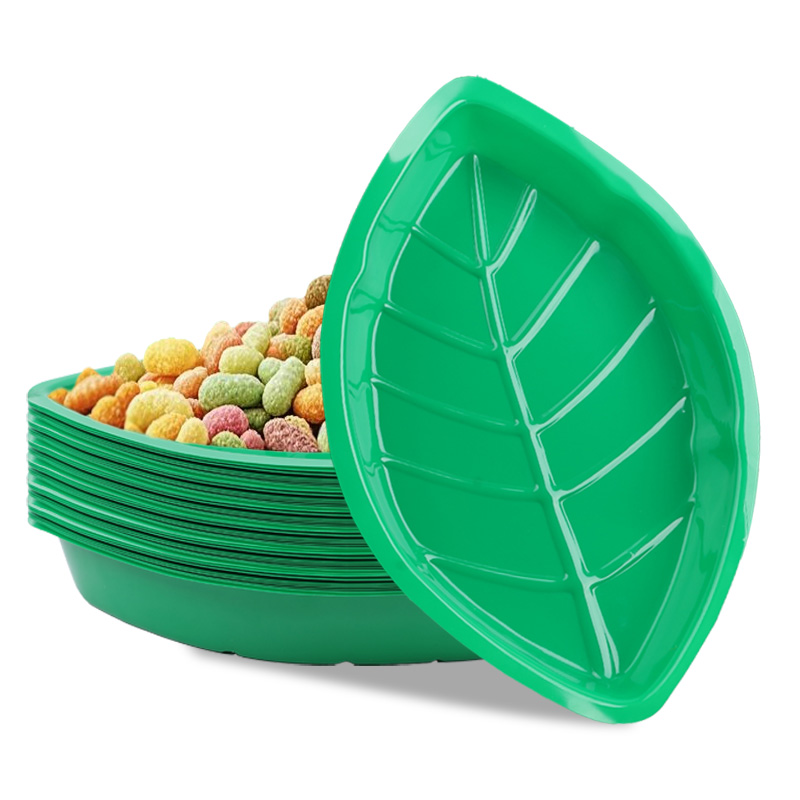 6Pcs 녹색 팜 리프 플레이트 스낵 식품 캔디 트레이 - Food Snacks That Are Green 리뷰 및 가격