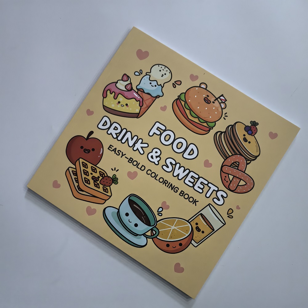 음식, 음료 및 과자 성인을 위한 이지볼드 색칠책 귀여 - Food And Snacks Coloring Book Bold And Easy 리뷰 및 가격