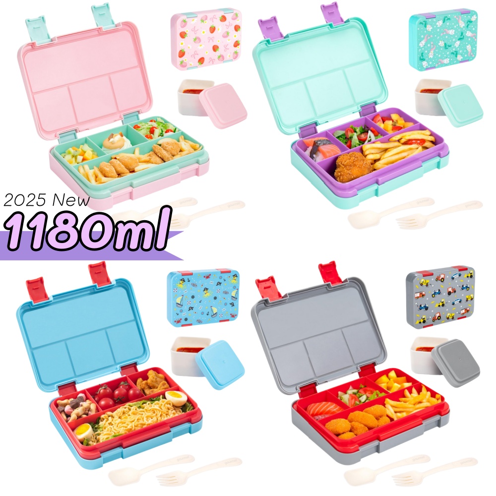 40온스 만화 패턴 도시락 세트, 새지 않는 분리형 칸 - Food Prep Snacks 리뷰 및 가격