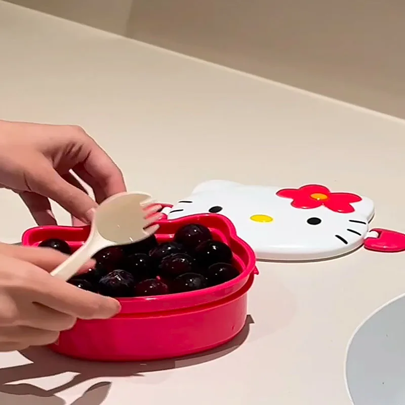 귀여운 헬로 키티 모양의 도시락 상자 휴대용 만화 도시 - Food Snacks Box 리뷰 및 가격